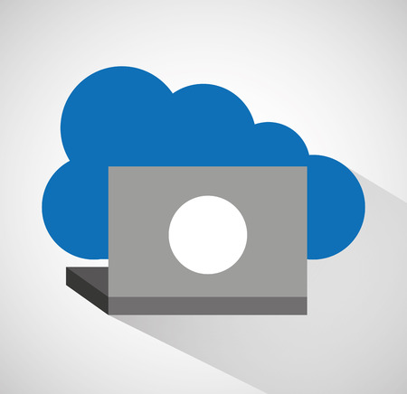 cloud computing data storage vector illustration designのイラスト素材