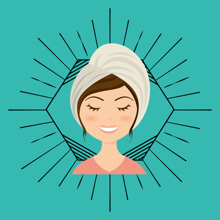 natural spa center icons vector illustration designのイラスト素材