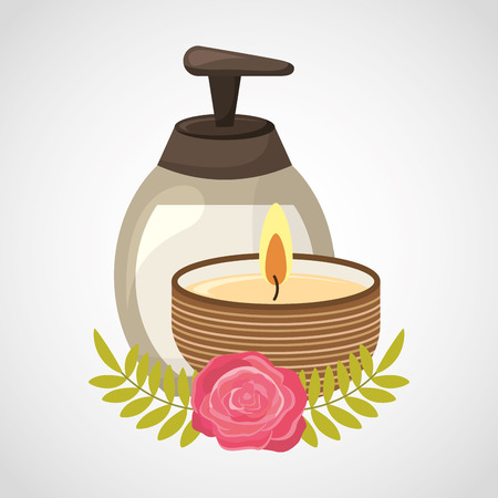 natural spa center icons vector illustration designのイラスト素材