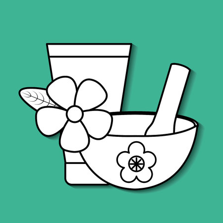 natural spa center icons vector illustration designのイラスト素材