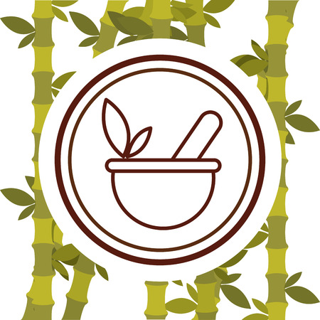 natural spa center icons vector illustration designのイラスト素材