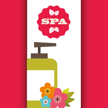 natural spa center icons vector illustration designのイラスト素材