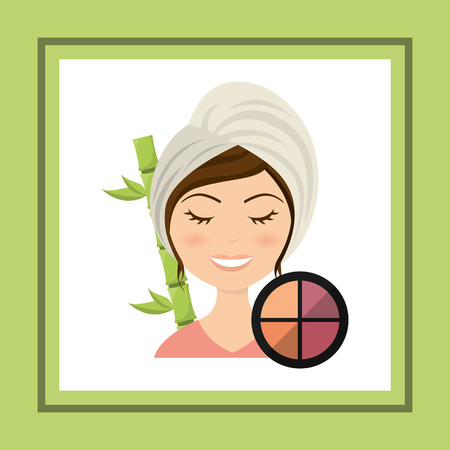 natural spa center icons vector illustration designのイラスト素材