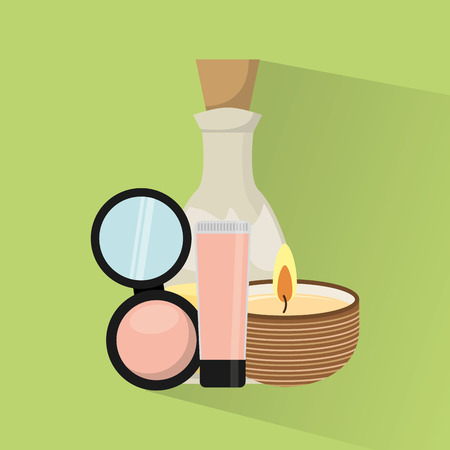 natural spa center icons vector illustration designのイラスト素材