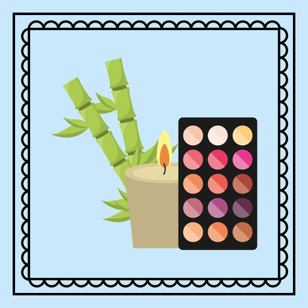 natural spa center icons vector illustration designのイラスト素材