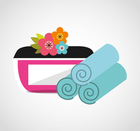 natural spa center icons vector illustration designのイラスト素材