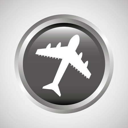 travel concept transport airport plane button design, vector illustration  graphicのイラスト素材