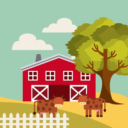 agriculture production landscape icon vector illustration designのイラスト素材