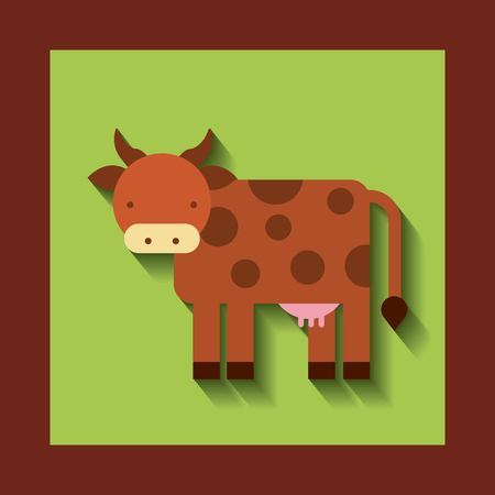 cow animal isolated icon vector illustration designのイラスト素材