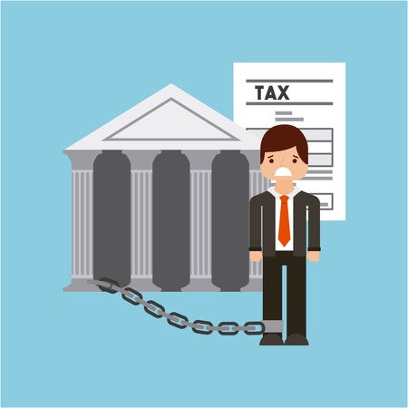 tax time flat icons vector illustration designのイラスト素材