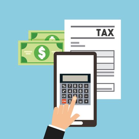tax time flat icons vector illustration designのイラスト素材