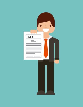 tax time flat icons vector illustration designのイラスト素材