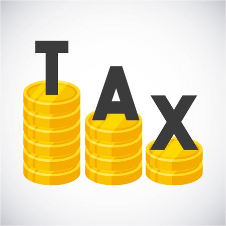 tax time flat icons vector illustration designのイラスト素材