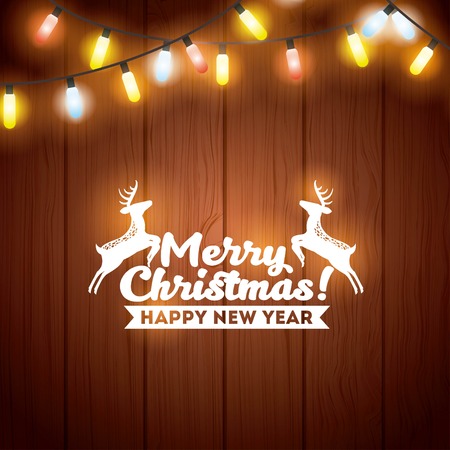 installation of Christmas lights decoration vector illustration designのイラスト素材