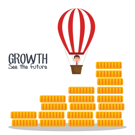 growth see the future concept vector illustration designのイラスト素材