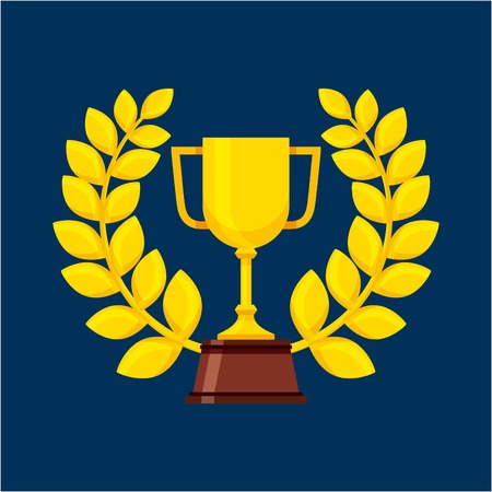 trophy winner cup isolated icon vector illustration designのイラスト素材