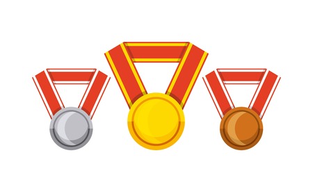 winner medal isolated icon vector illustration designのイラスト素材