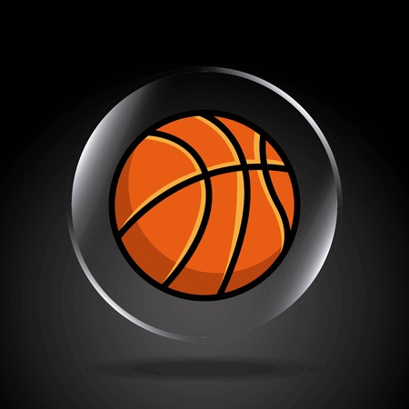 basketball sport emblem icon vector illustration designのイラスト素材
