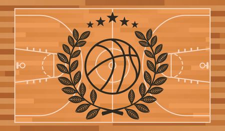 basketball sport emblem icon vector illustration designのイラスト素材