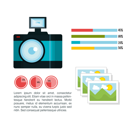 infographic technology flat icons vector illustration designのイラスト素材