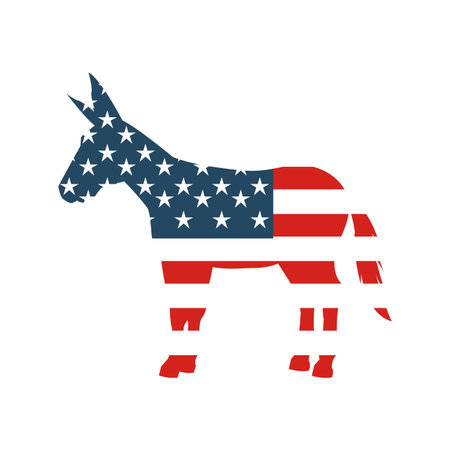 democrat party isolated icon vector illustration designのイラスト素材