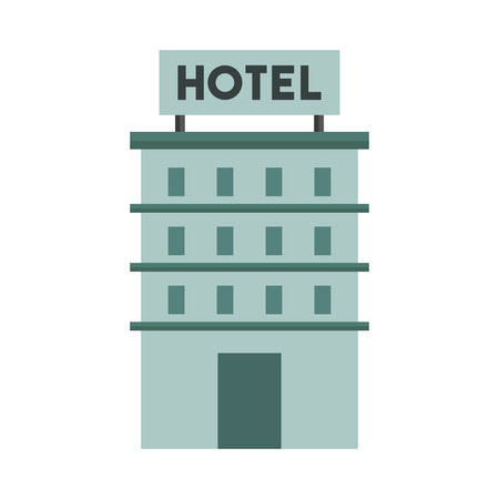 building construction hotel isolated icon vector illustration designのイラスト素材