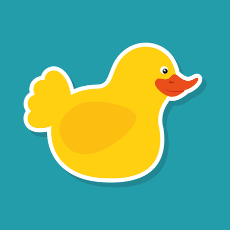 duck plastic toy isolated icon vector illustration designのイラスト素材