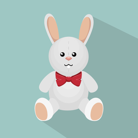 rabbit bunny toy isolated icon vector illustration designのイラスト素材