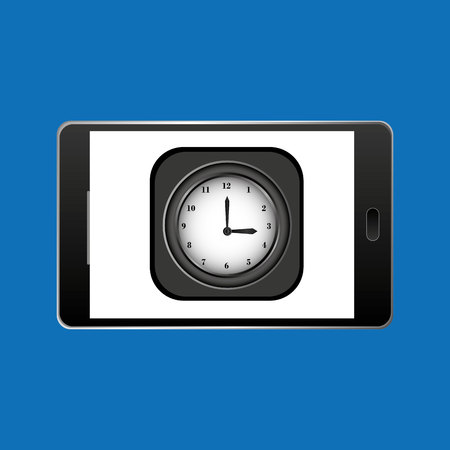 icon smartphone design clock time vector illustration eps 10のイラスト素材