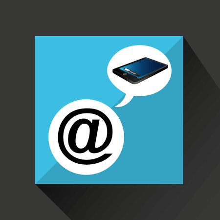 smartphone blue screen unlock mail at vector illustration eps 10のイラスト素材