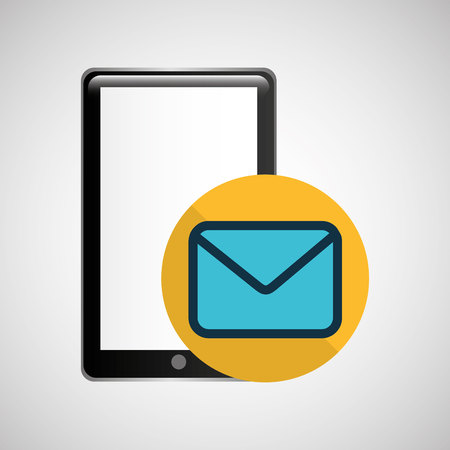 smartphone black message email graphic vector illustration eps 10のイラスト素材