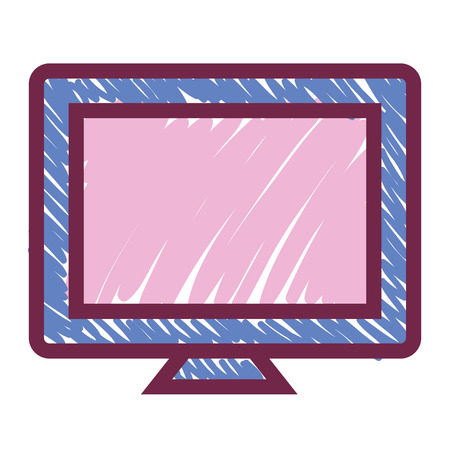 monitor desktop computer icon vector illustration designのイラスト素材