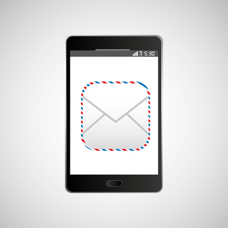 big smartphone black icon message email vector illustration eps 10のイラスト素材