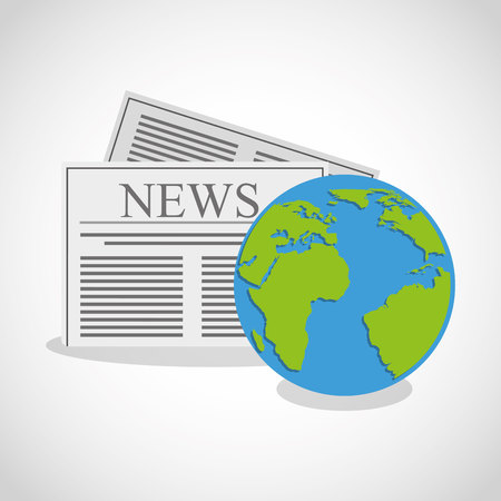 breaking news in newspaper vector illustration designのイラスト素材