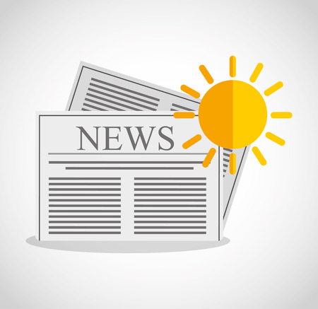 weather report in the newspaper vector illustration designのイラスト素材