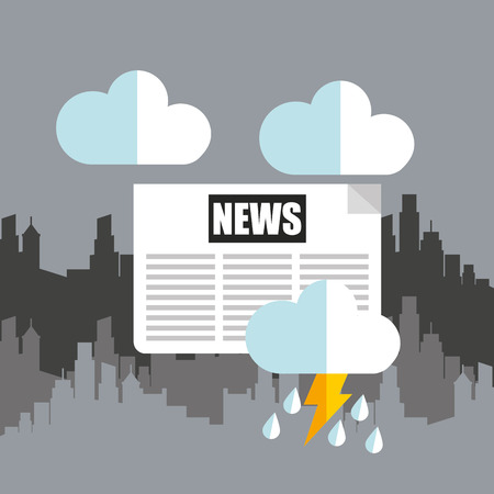 weather report in the newspaper vector illustration designのイラスト素材