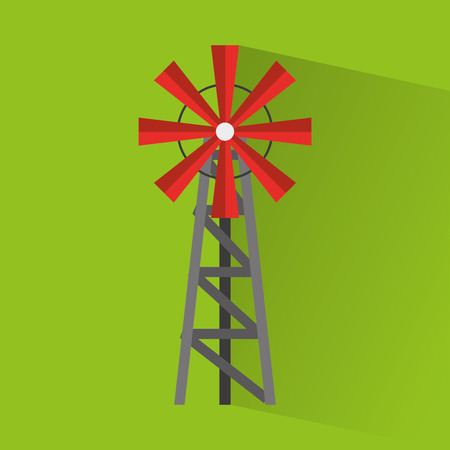 windmill farm building icon vector illustration designのイラスト素材