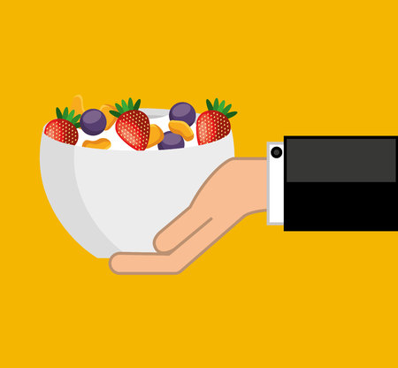 cereal bowl menu icon vector illustration designのイラスト素材