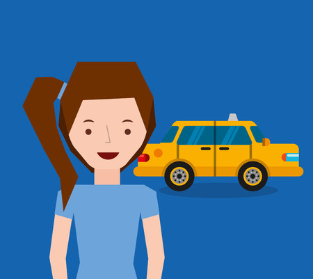 taxi service public icon vector illustration designのイラスト素材