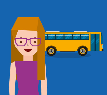 transport bus vehicle icon vector illustration designのイラスト素材