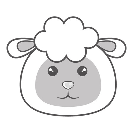cute sheep animal  vector illustration designのイラスト素材