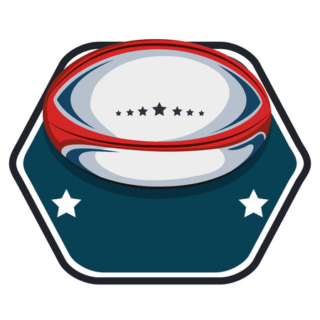 american football ball emblem vector illustration designのイラスト素材