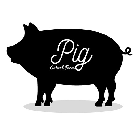 pig animal farm icon vector illustration designのイラスト素材