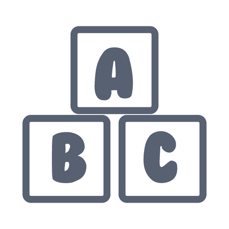 blocks alphabet education icon vector illustration designのイラスト素材