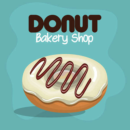 delicious donuts bakery shop vector illustration designのイラスト素材