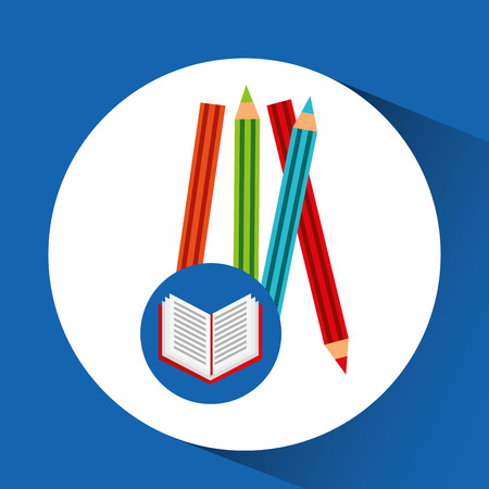 concept school book colors vector illustrationのイラスト素材