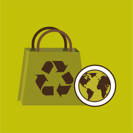 world recycling bag design graphic vector illustrationのイラスト素材
