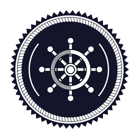 ship  maritime frame vector illustration designのイラスト素材