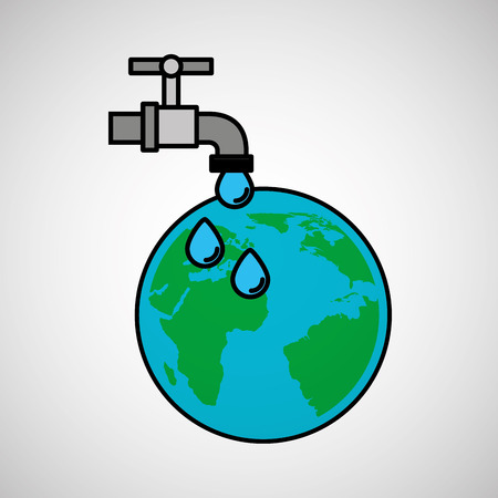 globe world water eco environment concept design vector illustrationのイラスト素材