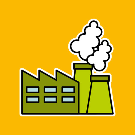 factory ecology tree environment graphic vector illustration eps 10のイラスト素材